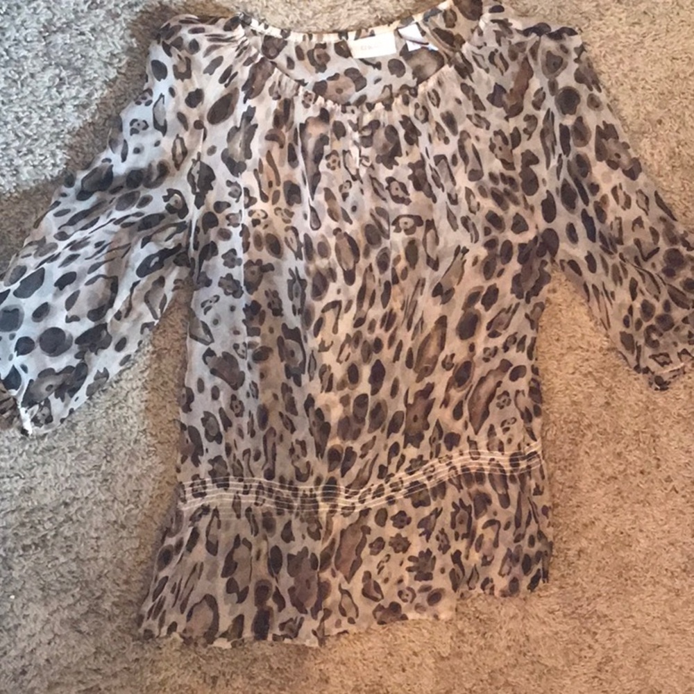 Chico’s leopard top and shell, Chico’s size 1